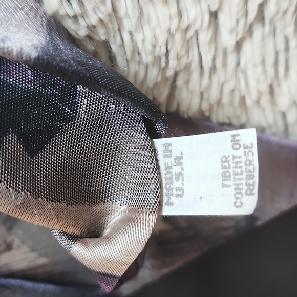 Oscar de la Renta tie gray purple green - Picture 6 of 7